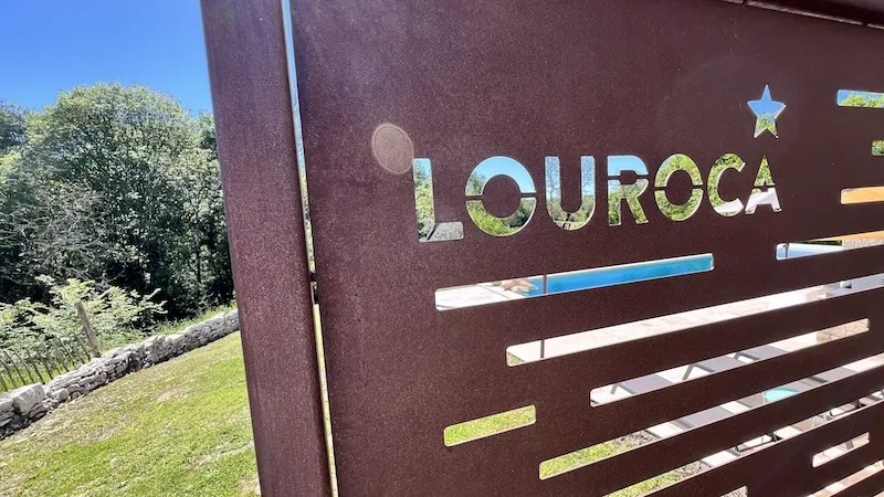 Louroca sign in cut corten steel