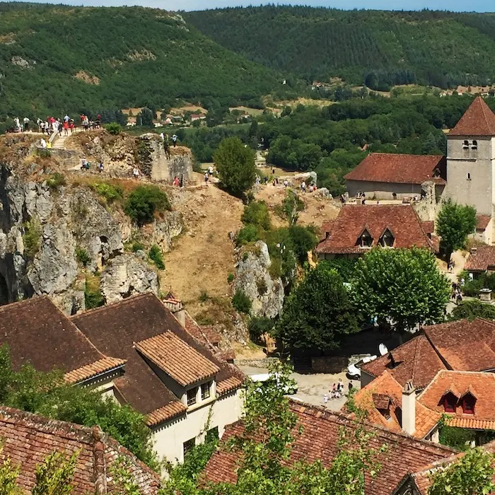 Village of Saint-Cirq Lapopie on the cliff